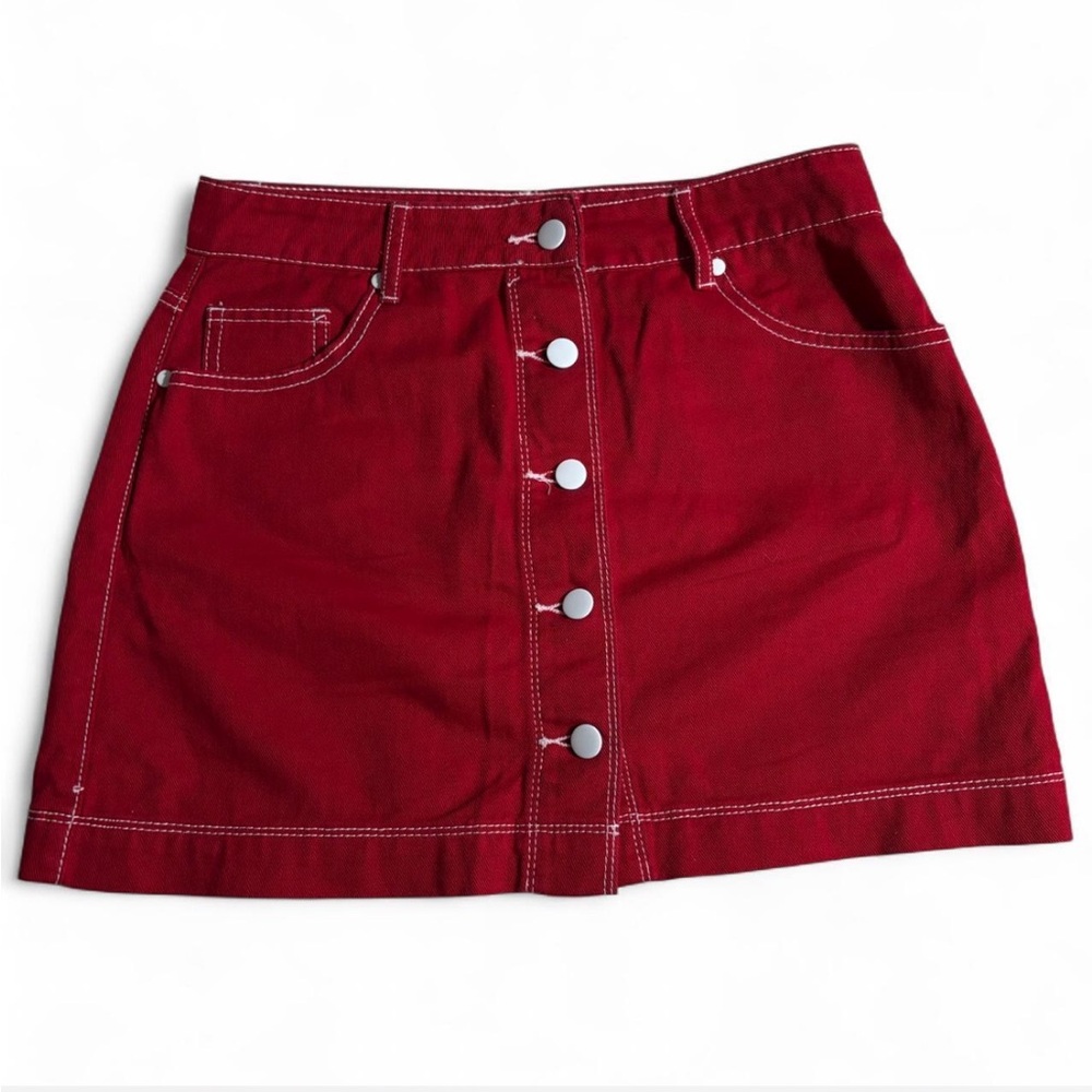 Forever 21 Red A-Line Mini Skirt Casual